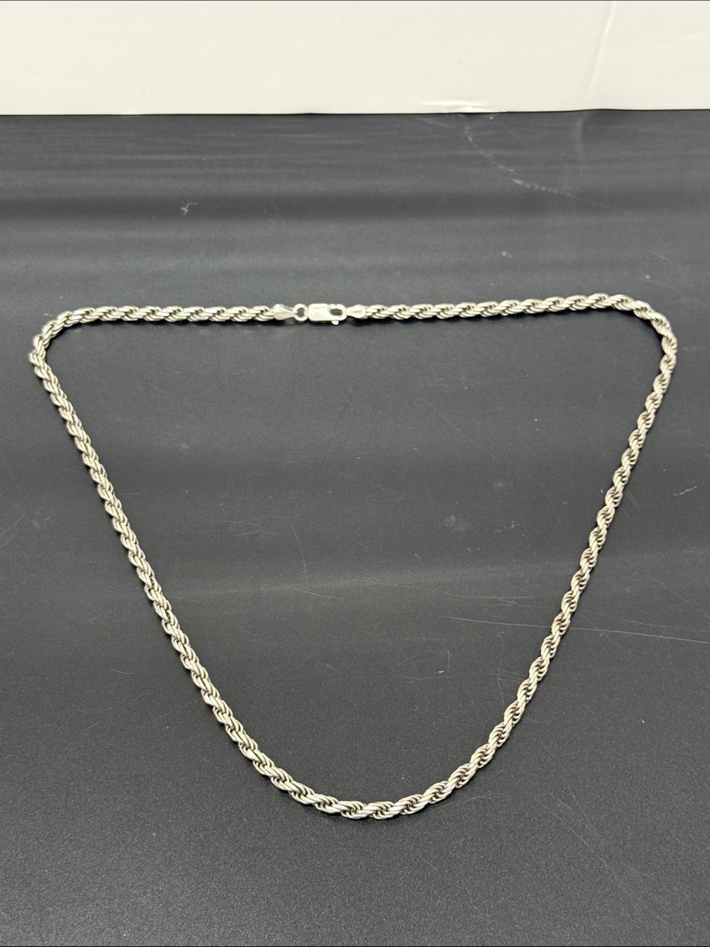 Sterling Silver Rope Chain Necklace - Silver